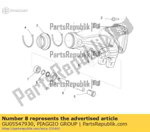 Piaggio Group GU05547930 gasket ring - Bottom side