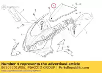 86303301W06, Piaggio Group, Parabrezza     , Nuovo