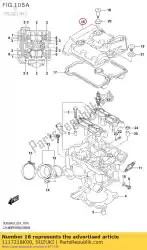 Aqui você pode pedir o tampa, cabeça do cilindro traseira em Suzuki , com o número da peça 1117218K00: