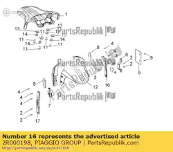 Aqui você pode pedir o casa em Piaggio Group , com o número da peça 2R000198: