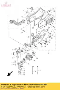 yamaha 4P7F41350000 abrazadera 1 - Lado inferior