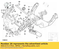 Here you can order the swinging arm, short left from BMW, with part number 46632313783: