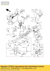 Here you can order the switch,fan from Kawasaki, with part number 270101317: