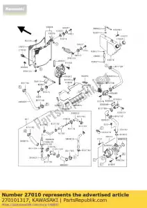 Kawasaki 270101317 switch,fan - Bottom side