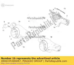 Qui puoi ordinare vordercover da Piaggio Group , con numero parte 1B003353000R7: