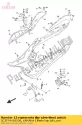 Ici, vous pouvez commander le repose-pieds arrière 2 auprès de Yamaha , avec le numéro de pièce 5C3F74410000: