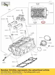 Ici, vous pouvez commander le 01 boulon,bride,10x100 auprès de Kawasaki , avec le numéro de pièce 921542363: