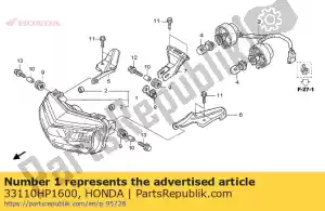 Honda 33110HP1600 headlight unit comp. - Bottom side