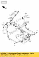 321600208, Kawasaki, frame-comp kawasaki vn  a vulcan limited d classic e lt f vn2000 2000 , Novo