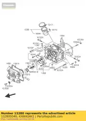 Aquí puede pedir soporte, toma, fr lv1000-a1h de Kawasaki , con el número de pieza 13280S040: