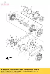 Ici, vous pouvez commander le courroie trapézoïdale auprès de Yamaha , avec le numéro de pièce 34B176410000: