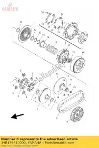 yamaha 34B176410000 correa trapezoidal - Lado inferior