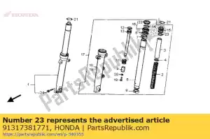 honda 91317381771 oring - Onderkant