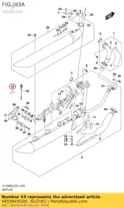 Suzuki 4455845G00 almofada - Lado inferior