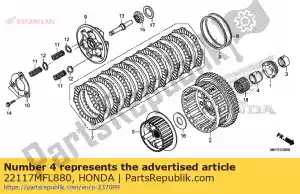 honda 22117MFL880 guide a, embrayage extérieur (trou 2 mm x2) - La partie au fond