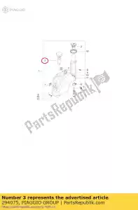 Piaggio Group 294075 niveaumeter - Onderkant