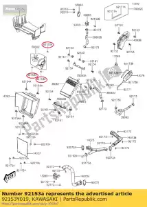 kawasaki 92153Y019 parafuso, 6x20 kvf300ccf - Lado inferior