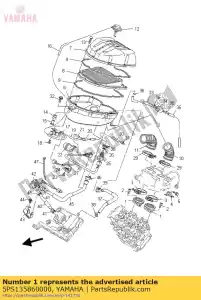 yamaha 5PS135860000 joint, carburateur 1 - La partie au fond