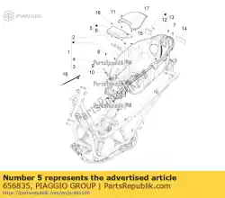 Tutaj możesz zamówić pokrywa baterii od Piaggio Group , z numerem części 656835: