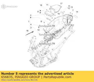 Piaggio Group 656835 pokrywa baterii - Dół