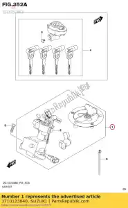 suzuki 3710123840 lock set - Bottom side