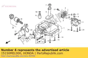 Honda 15150MEL000 strainer comp., oil - Bottom side