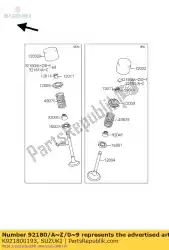 Here you can order the shim,t=3. 150 from Suzuki, with part number K921800193: