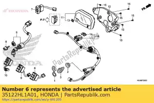 honda 35122HL1A01 sleutel, blanco (type 2) (sleutelnr. cxx / dxx) - Onderkant