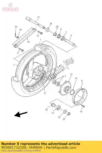 yamaha 905601732200 afstandhouder - Onderkant