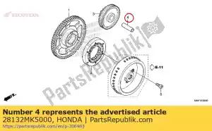 Honda 28132MK5000 shaft c, idle gear - Bottom side