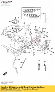 Suzuki 0915906086 nut - Bottom side