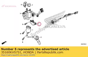 Honda 35160KVS751 capteur ass., angle d'inclinaison - La partie au fond