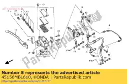 Tutaj możesz zamówić zosta?, l. Fr. Przewód hamulcowy od Honda , z numerem części 45156MBL610: