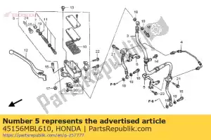 Honda 45156MBL610 zosta?, l. fr. przewód hamulcowy - Dół