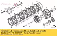 22352KRN670, Honda, pièce, poussoir d'embrayage honda  crf 250 450 2004 2005 2006 2007 2008 2009 2010 2011 2012 2013 2014 2015 2017, Nouveau