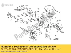 Piaggio Group GU23430370 central stand - Bottom side