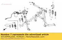 50530MALE00, Honda, bar comp., side stand honda cbr  f cbr600f 600 , New