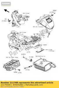 kawasaki 211760067 capteur, véhicule vers le bas ex650a6f - La partie au fond