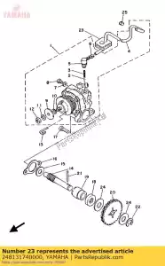 yamaha 248131740000 support, tuyau d'huile - La partie au fond