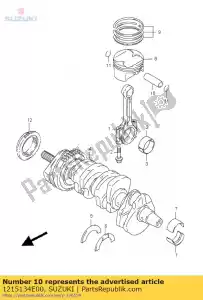 suzuki 1215134E00 pasador, pistón - Lado inferior