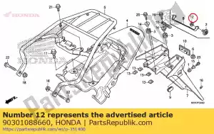 honda 90301088660 nut, special, 6mm - Bottom side