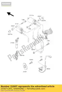 Kawasaki 210071205 rotor, pulsé - La partie au fond