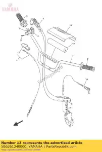 yamaha 5B6261240000 protector, handlebar - Bottom side