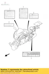 Aqui você pode pedir o manual, dono em Suzuki , com o número da peça 9901147H5201H: