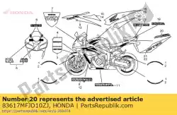 Aquí puede pedir marca, rr. Capota del asiento * tipo de Honda , con el número de pieza 83617MFJD10ZJ: