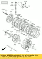 13088S004, Kawasaki, placa de fricción, no.2 ksf400-a1 kawasaki kfx 400 2004 2005 2006, Nuevo