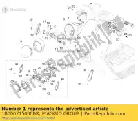 1B000715000BR, Piaggio Group, koplampafdekking vespa zapm808g, zapm80200, zapm8020, zapma7200, zapma78g 946 150 946 2013 2014 2016 2017 2018 2019 2020 2021 2022, Nieuw