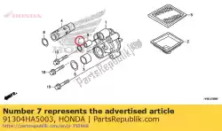 oring, 10x2 (arai) van Honda, met onderdeel nummer 91304HA5003, bestel je hier online:
