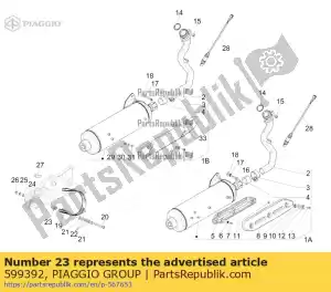 Piaggio Group 599392 pin - Onderkant