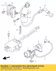 Suzuki 3290002C20 centralita - Onderkant